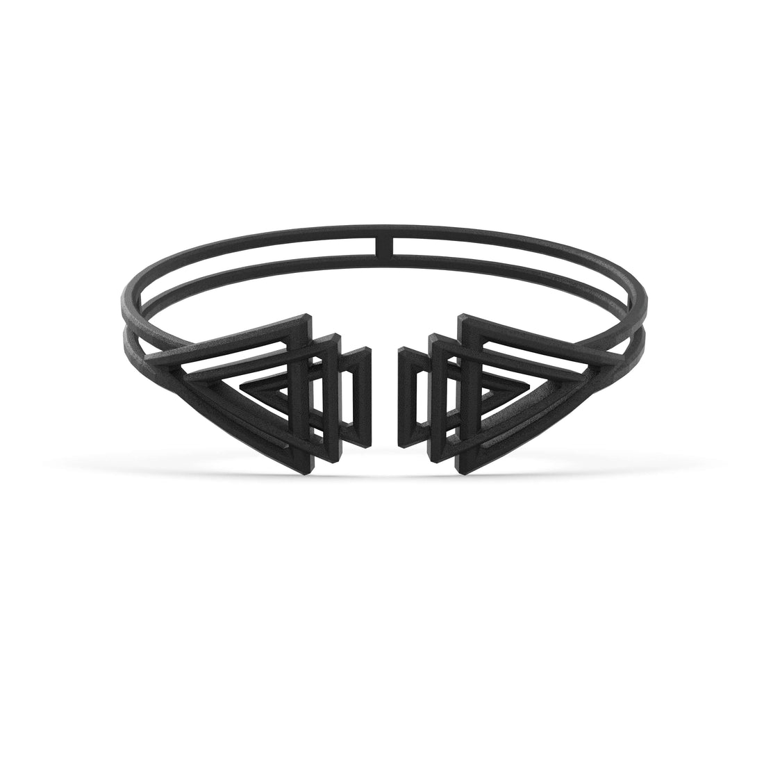 Collana Athena di Siño Milano, choker di triangoli intrecciati in stampa 3D