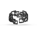 Bracciale Emily di Siño Milano, fascia di maglie quadrate in stampa 3D