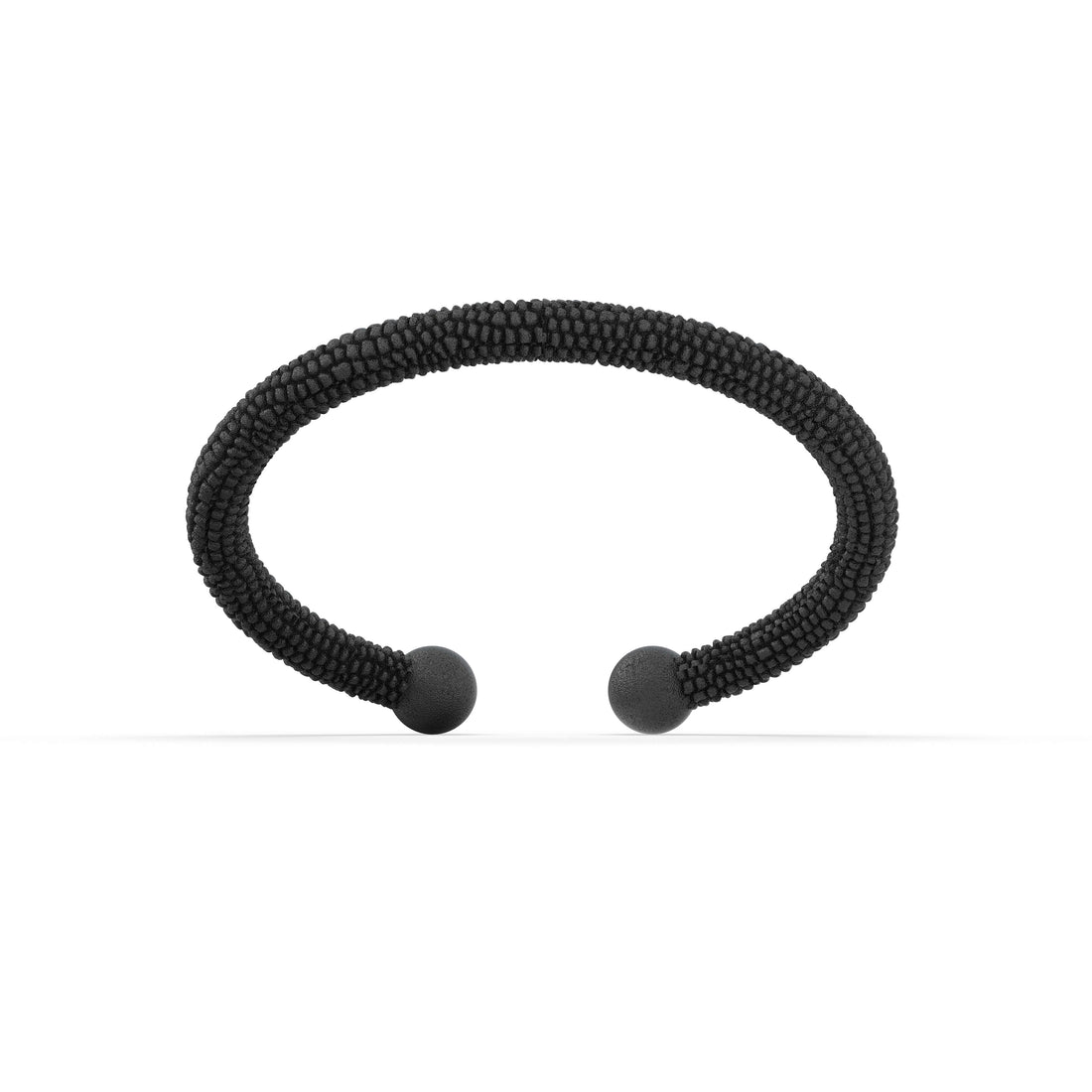 Bracciale Snake di Siño Milano, tubolare rigido a grana in stampa 3D