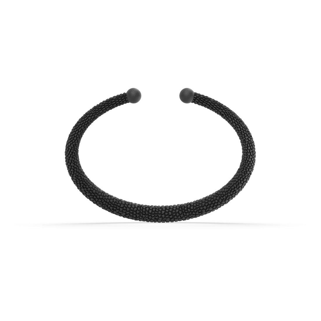 Collana Snake di Siño Milano, tubolare rigido a grana in stampa 3D